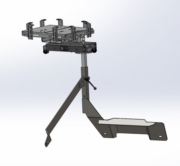Dodge RAM Passenger Seat Computer Mount with Rotating & Extendable SlideArm & Standard Laptop