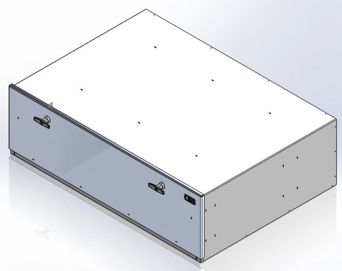 Storage Vault, 40" W x 28" L x 12" H with two drawtight locking
