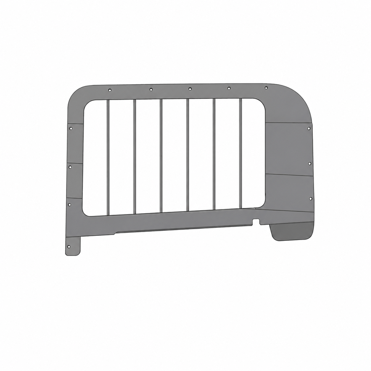Chevrolet Silverado 2500 Passenger Side Vertical Window Guard, Welded Bar
